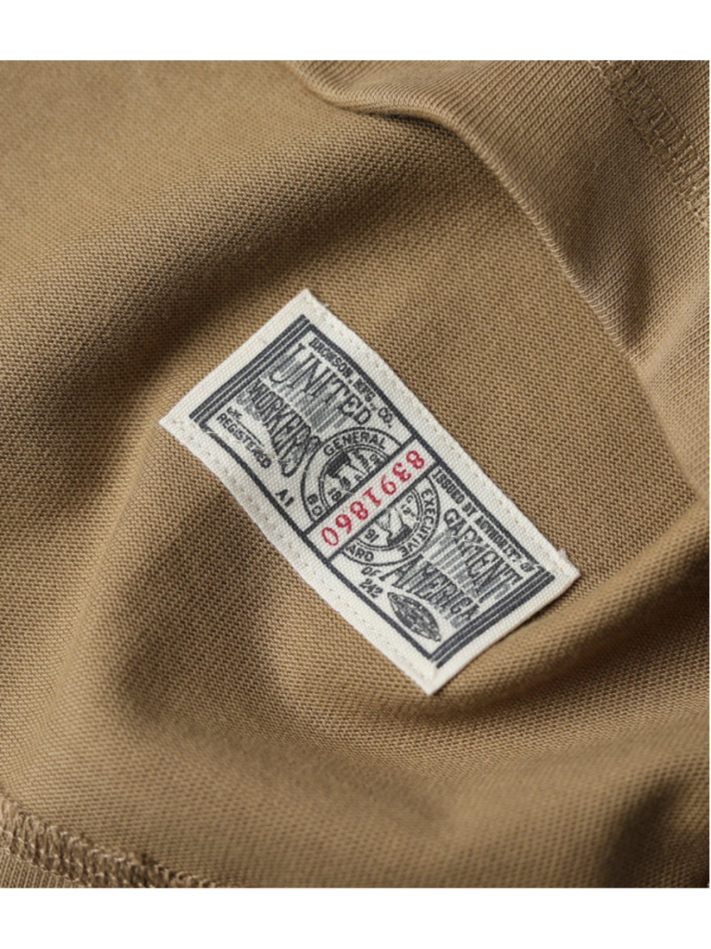 100% Cotton 14 oz Side Closing Henley Shirt Khaki Bronson Mfg Co Long Sleeve XL - Picture 13 of 15